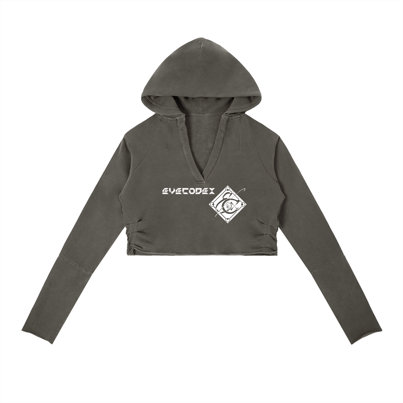 Vintage Washed Raw Edge Hoodie