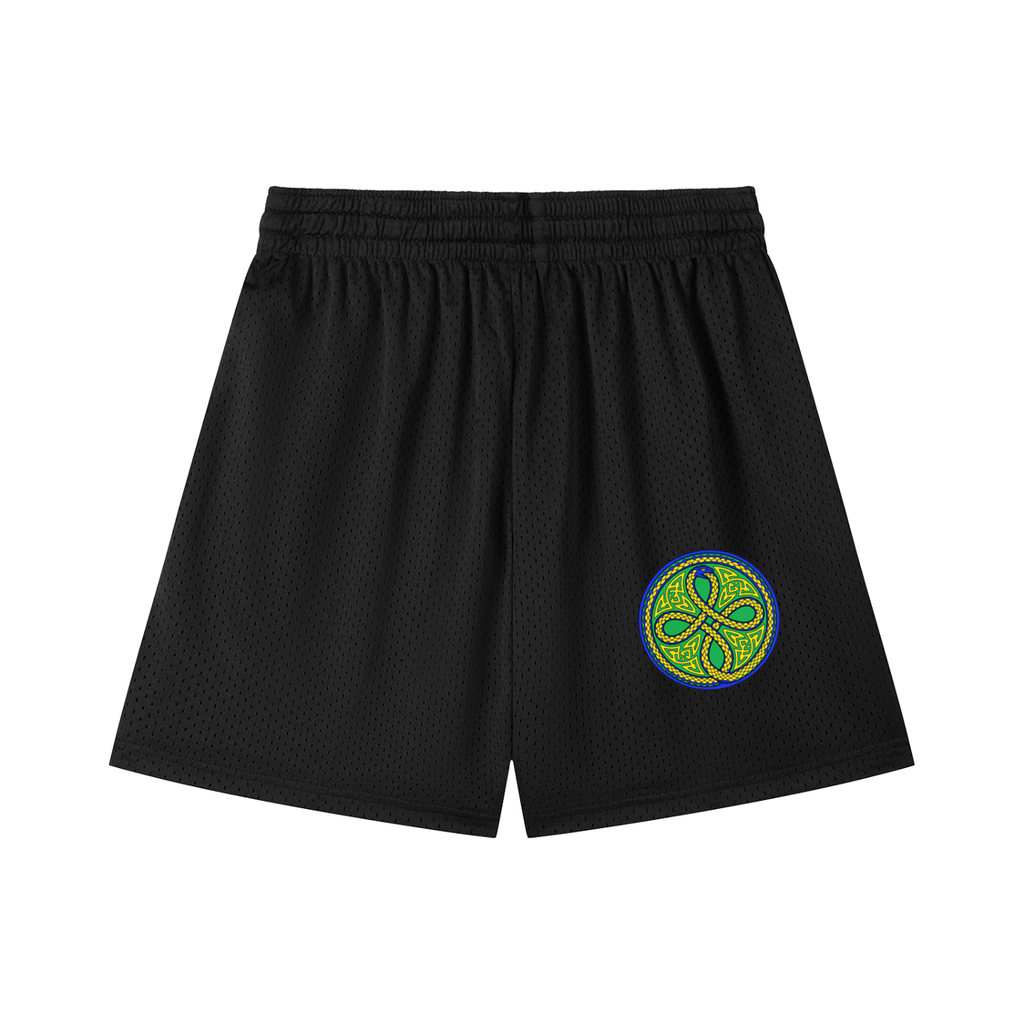 Ouroboros Green Mesh Drawstring Shorts
