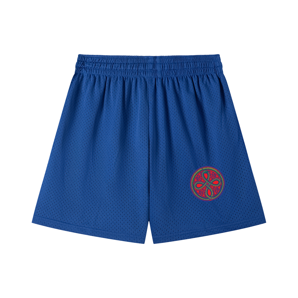 Ouroboros Red Mesh Drawstring Shorts