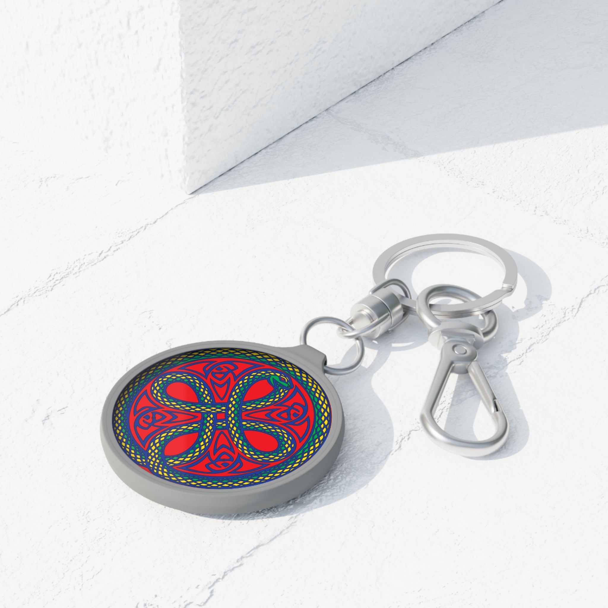 VoK Ouroboros Keyring Tag — Red & Green Infinity Design