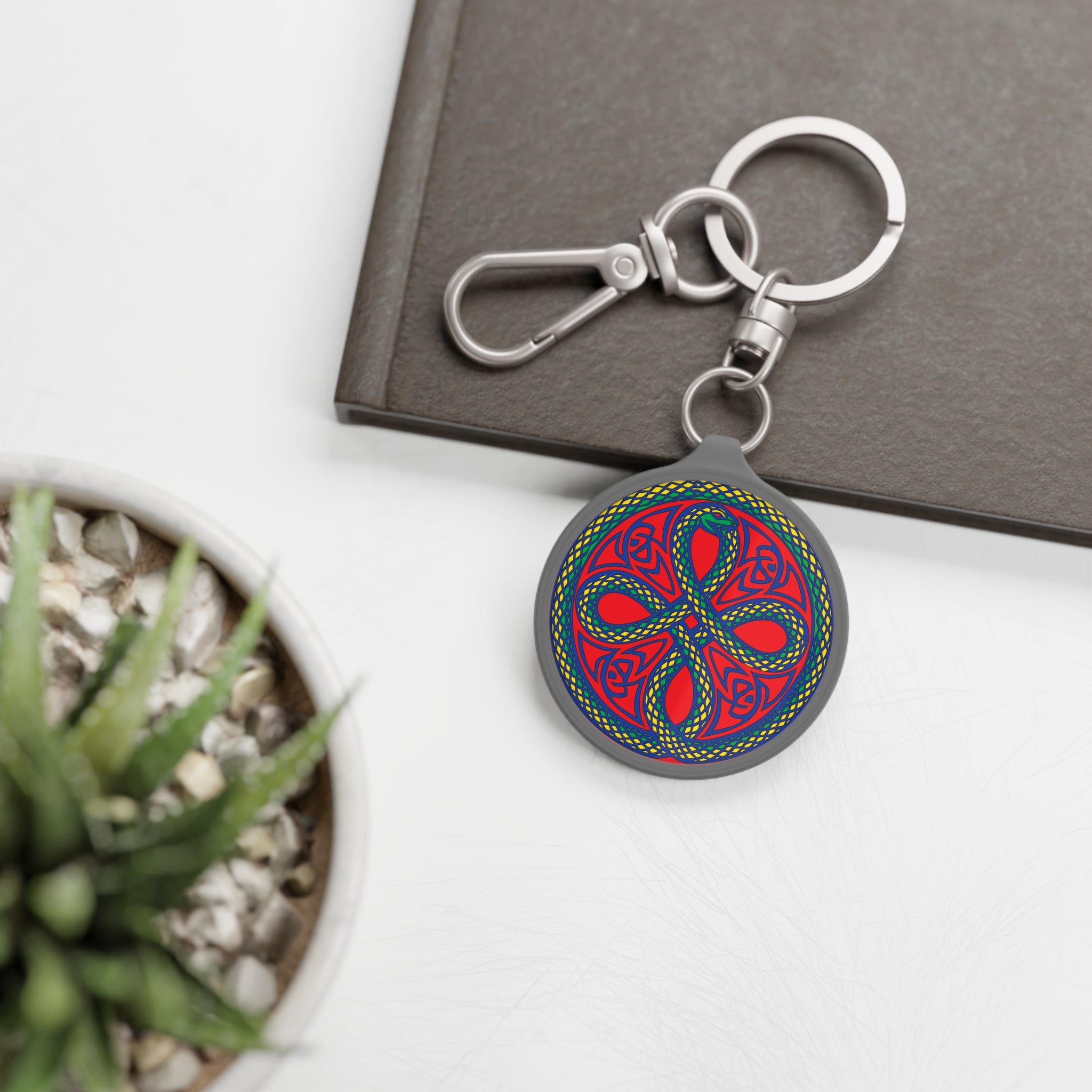 VoK Ouroboros Keyring Tag — Red & Green Infinity Design
