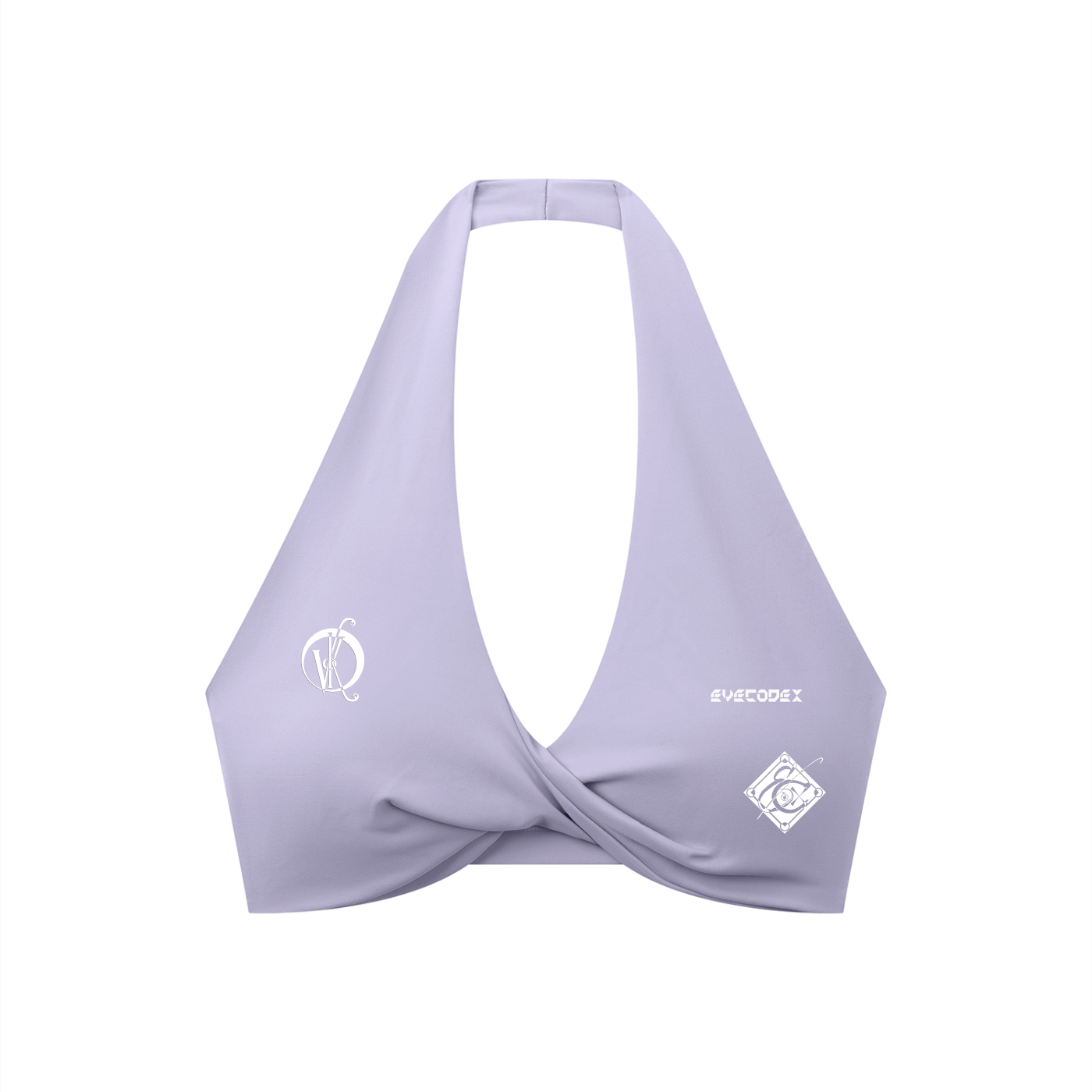 EveCodex Women's Pleated Halter Sports Bra