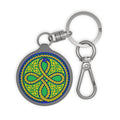 VoK Oroboros Keyring Tag — Green & Gold Infinity Design