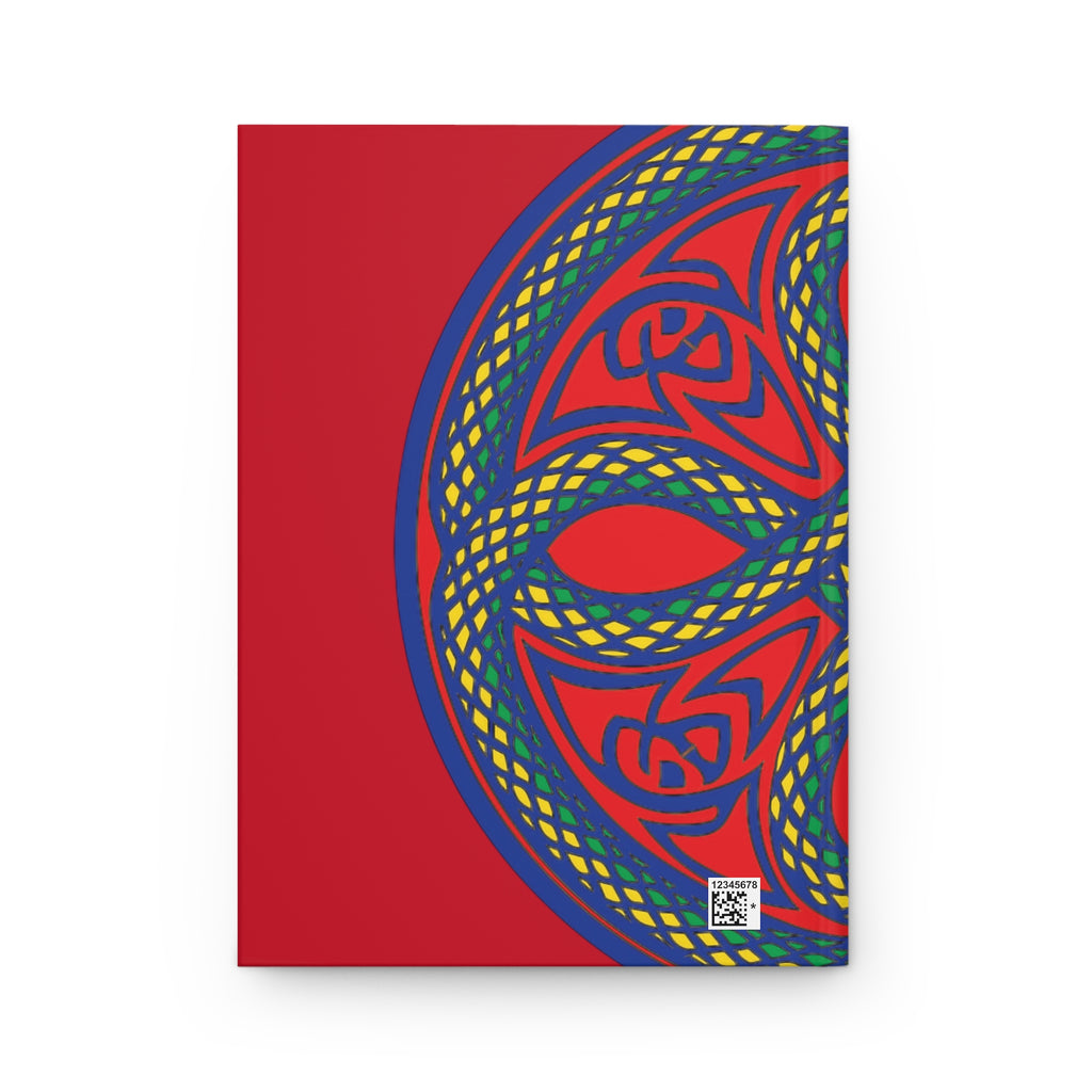 VoK Celtic Serpent Hardcover Journal — Red Knotwork Notebook