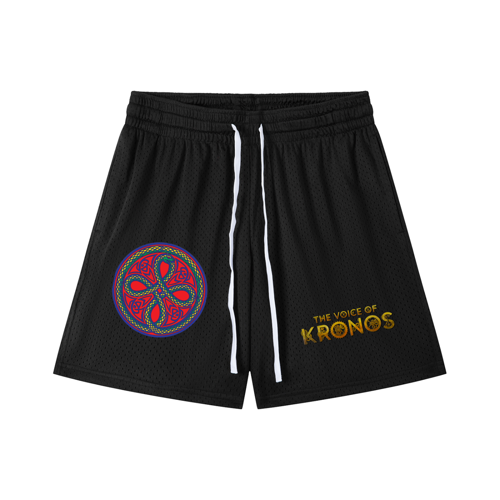 Ouroboros Red Mesh Drawstring Shorts