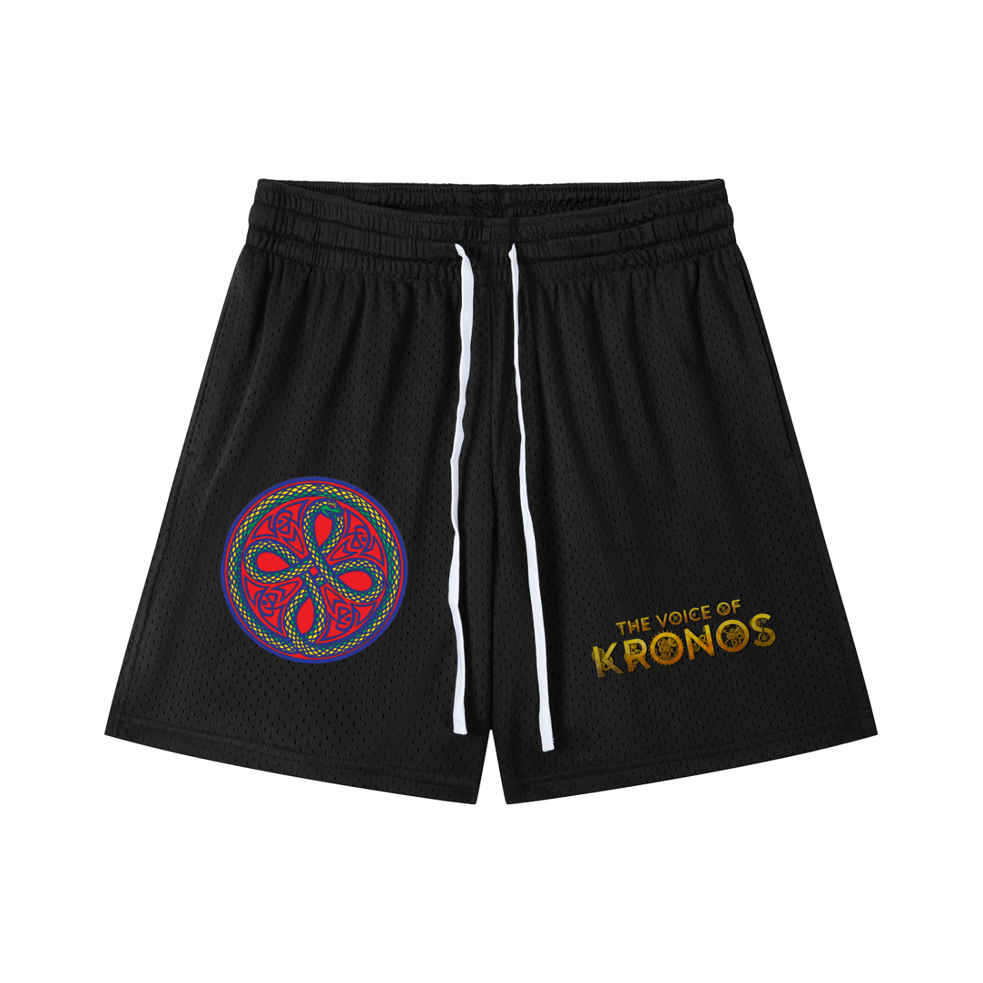 Ouroboros Red Mesh Drawstring Shorts