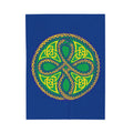 Ouroboros Green/Blue Mandala Velveteen Blanket