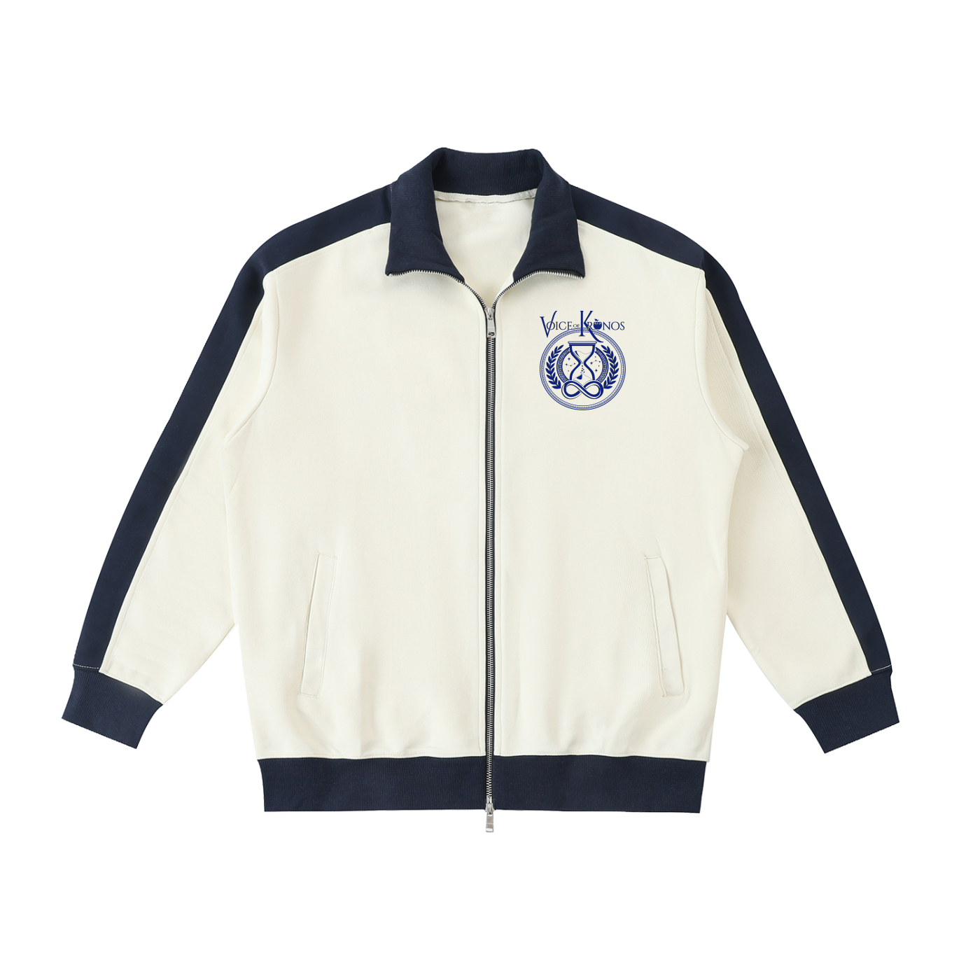 Contrast Trim Stand Collar Jacket