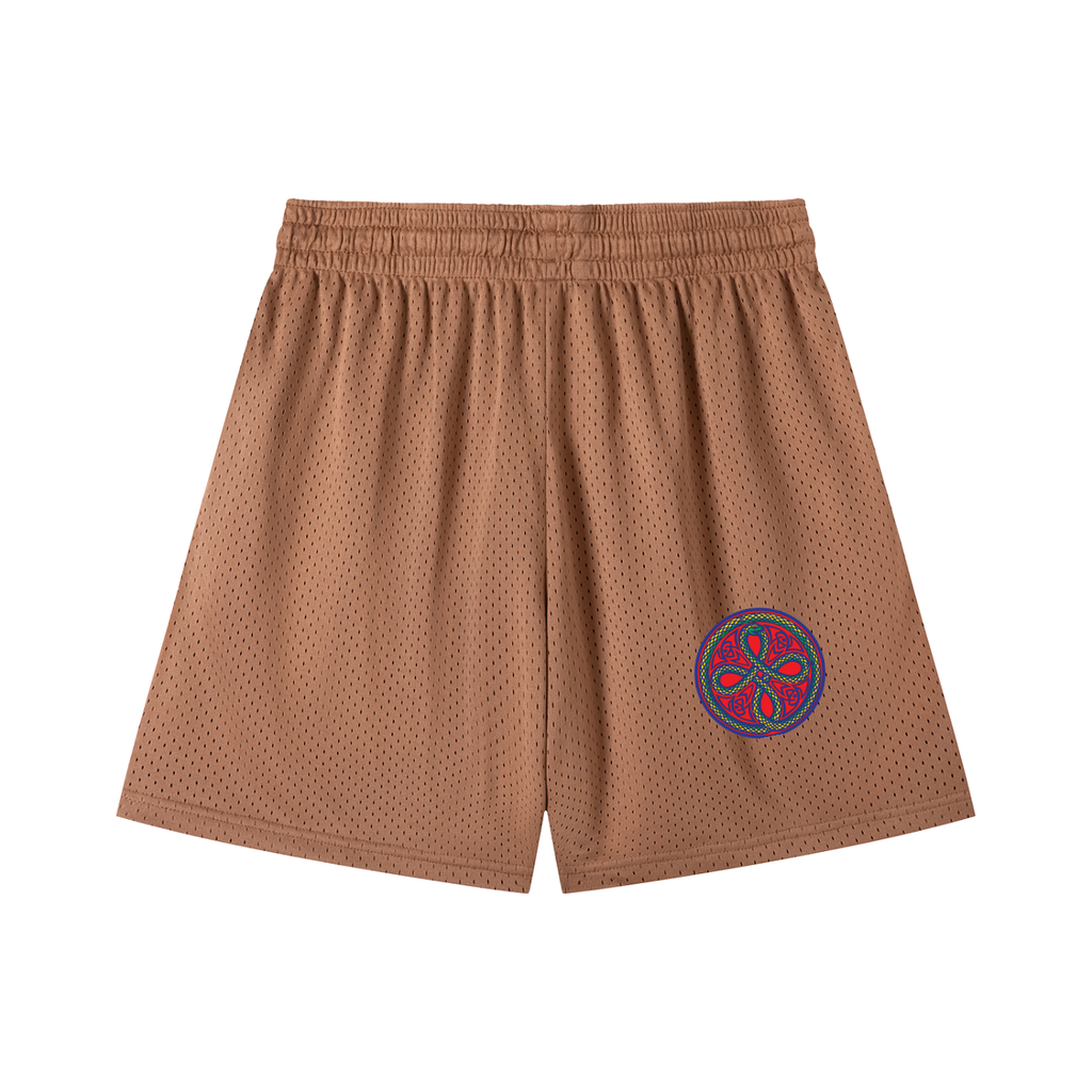 Ouroboros Red Mesh Drawstring Shorts