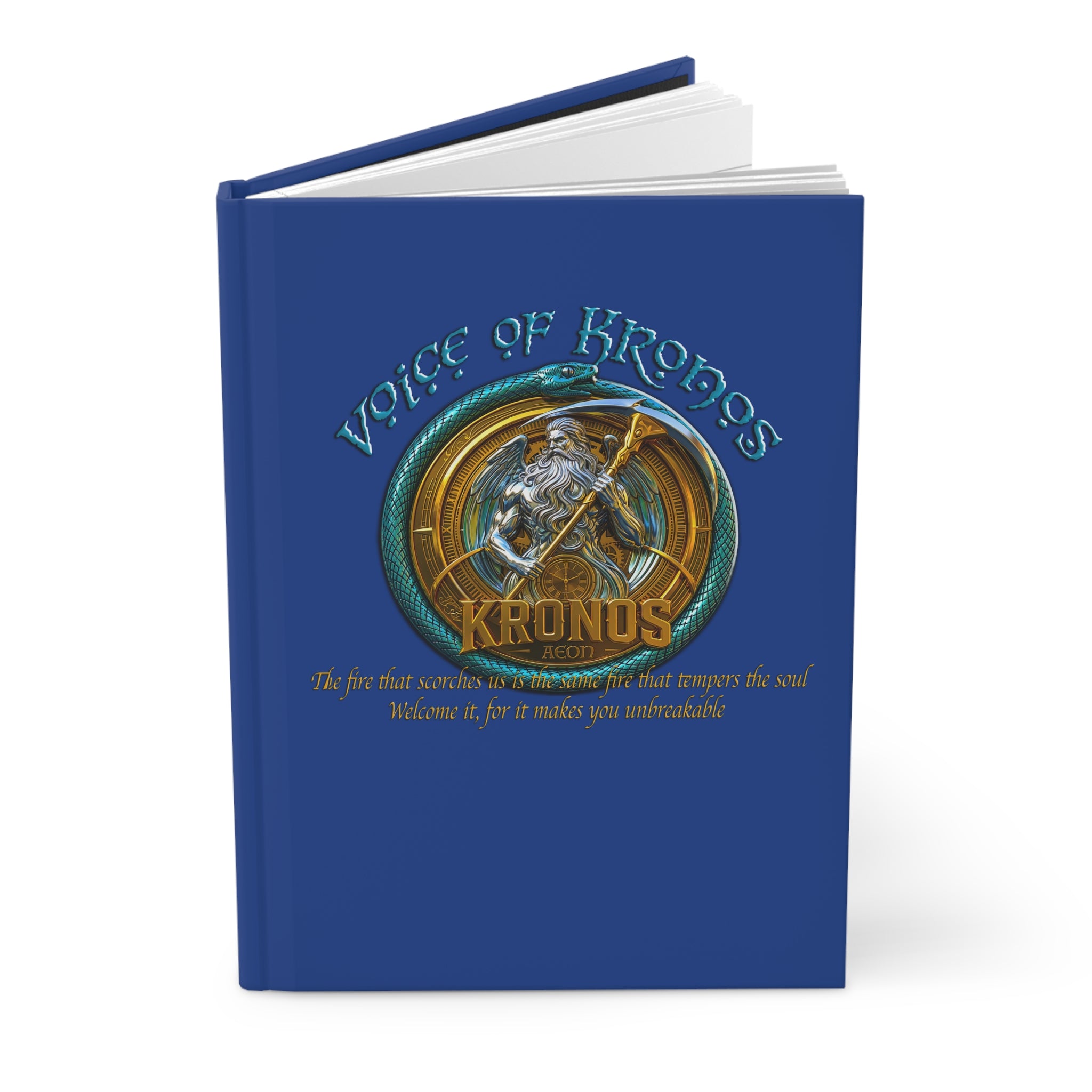 Voice of Kronos Hardcover Journal — Mythic Neptune Design