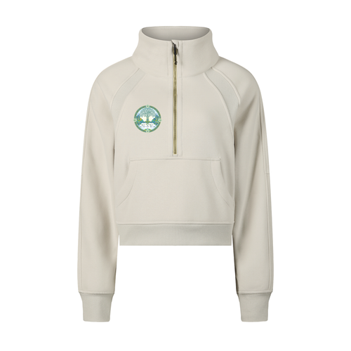 EveCodex Deco Cropped Half-Zip Sweatshirt
