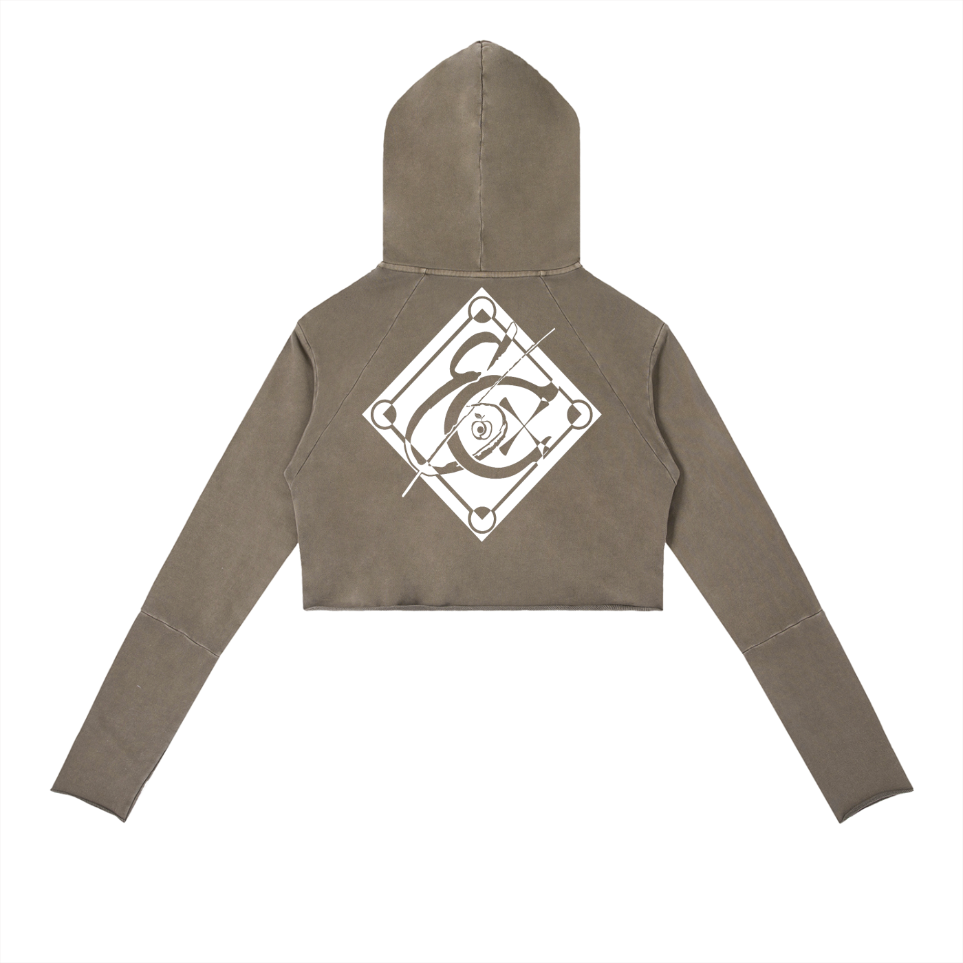 Vintage Washed Raw Edge Hoodie