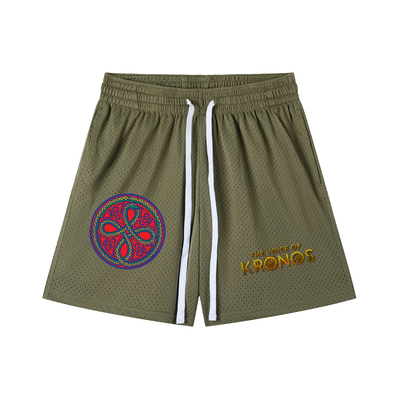 Ouroboros Red Mesh Drawstring Shorts