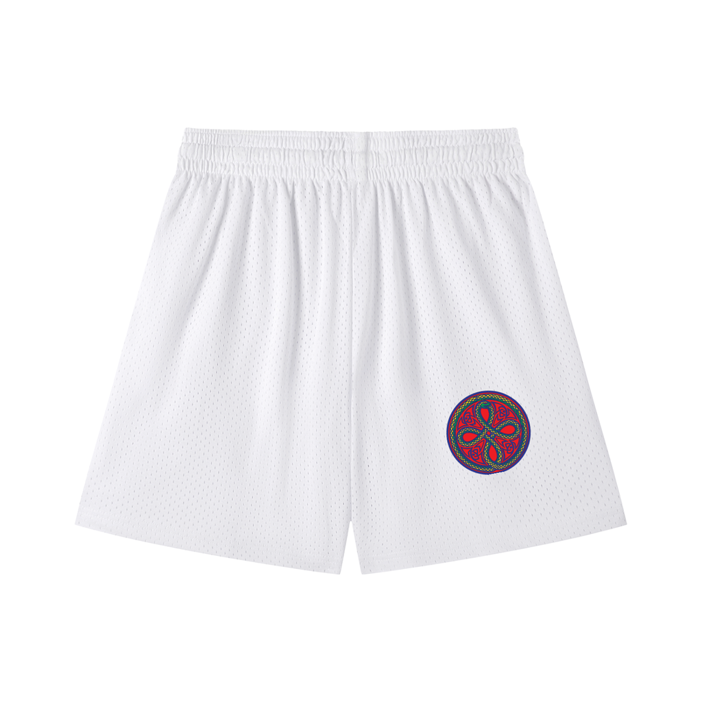Ouroboros Red Mesh Drawstring Shorts