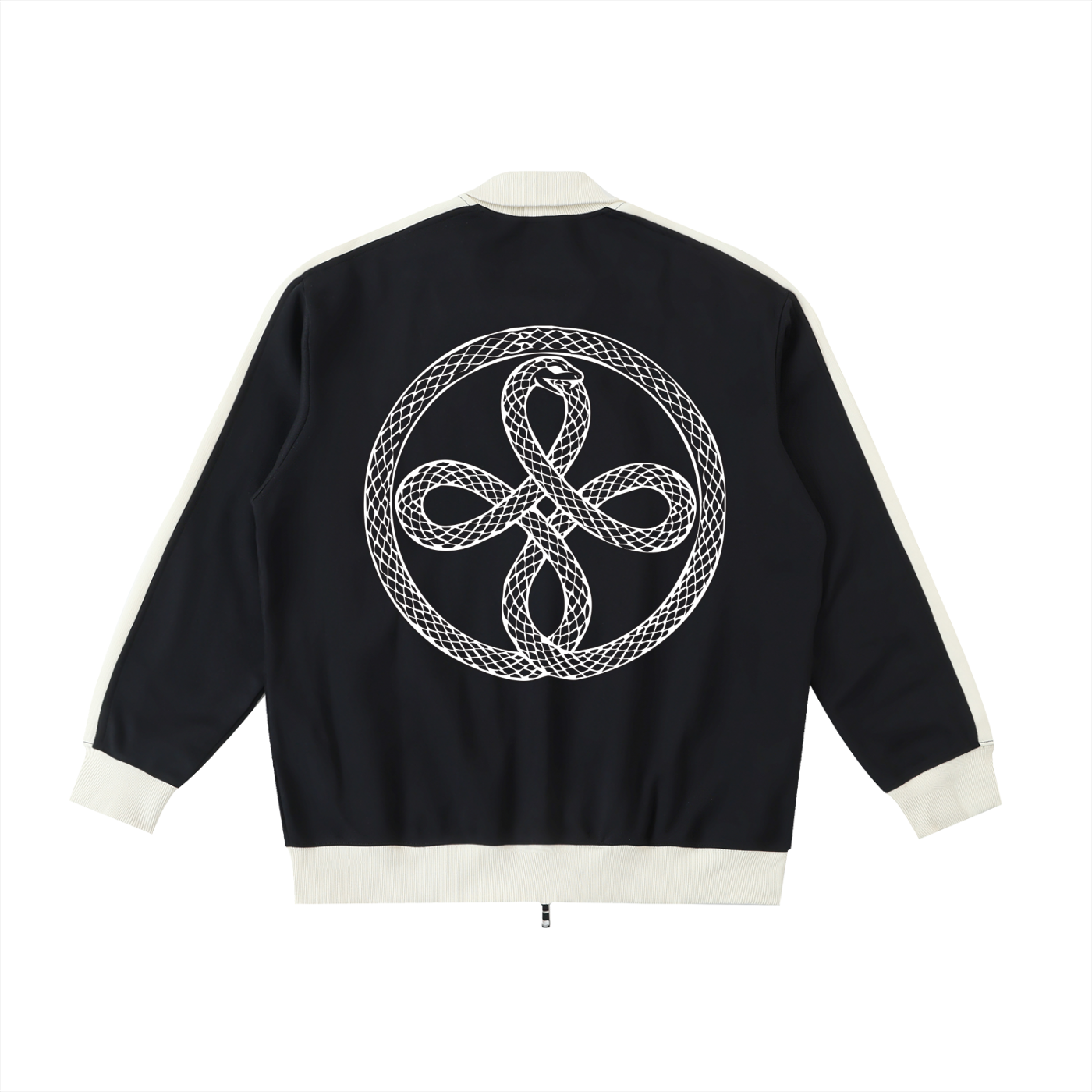 Contrast Trim Stand Collar Jacket