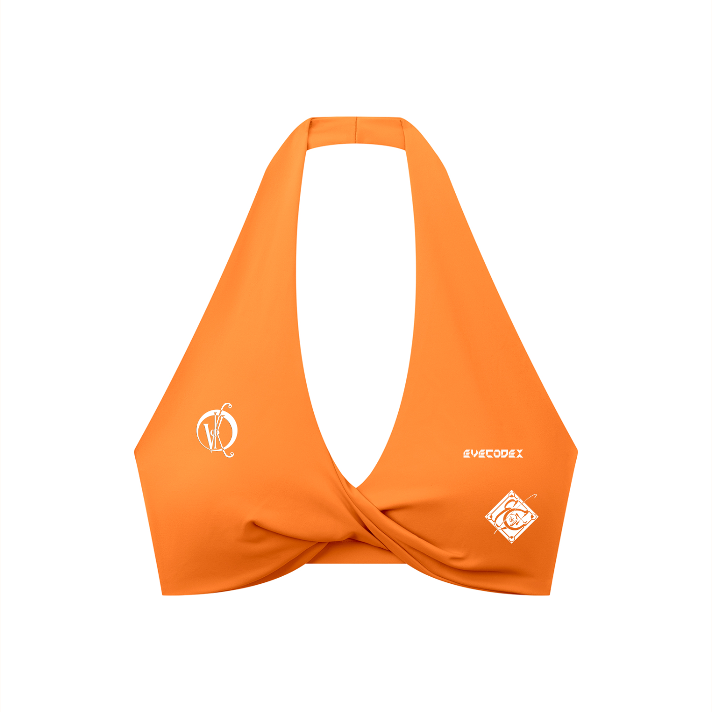 EveCodex Women's Pleated Halter Sports Bra