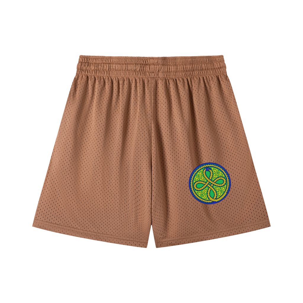 Ouroboros Green Mesh Drawstring Shorts