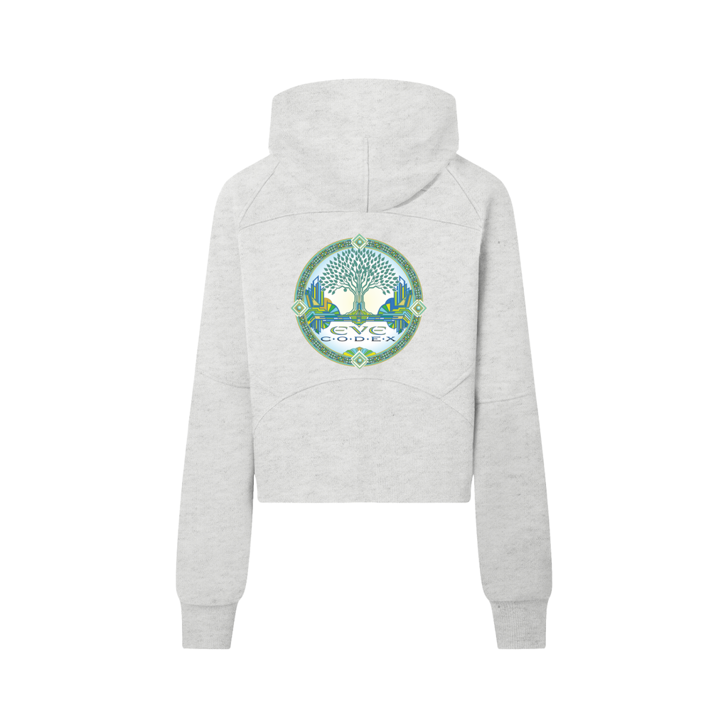 EveCodex Deco Cropped Half-Zip Hoodie