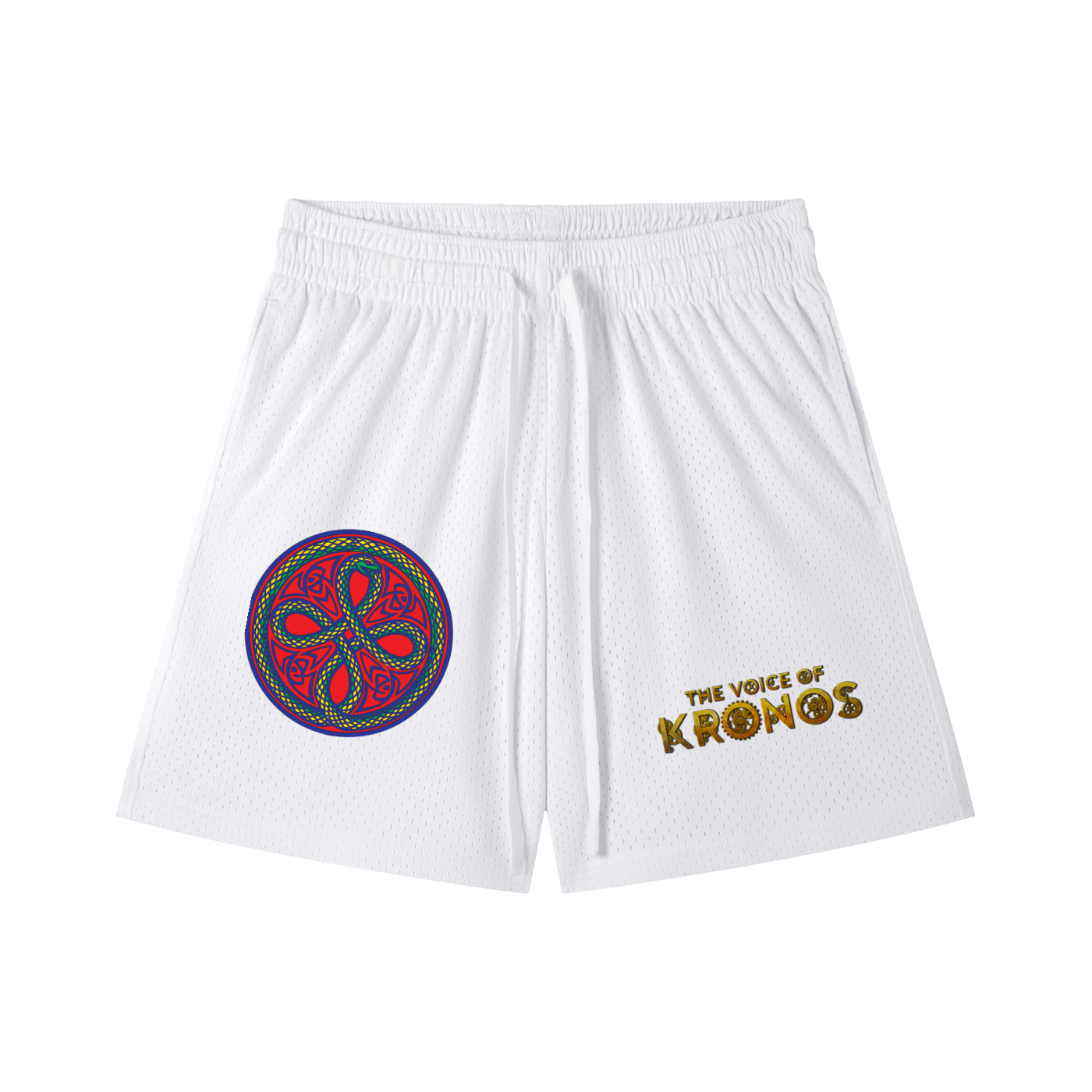 Ouroboros Red Mesh Drawstring Shorts