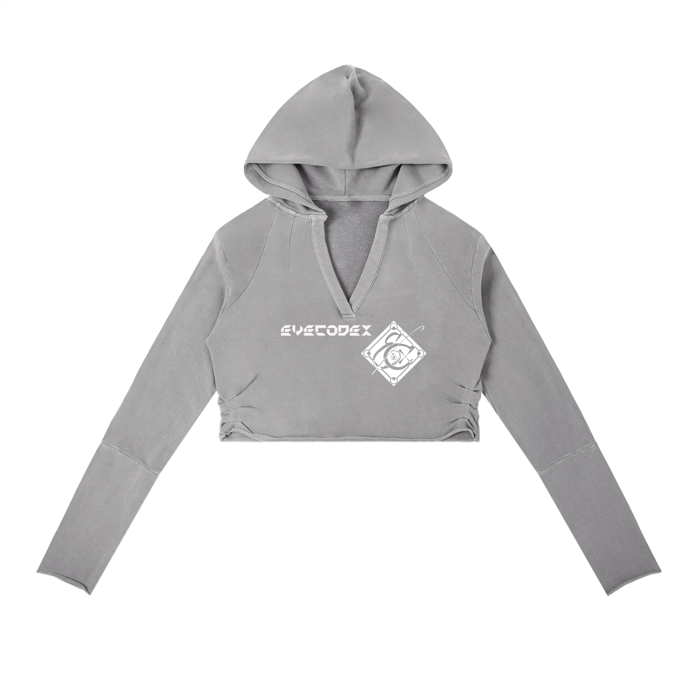 Vintage Washed Raw Edge Hoodie