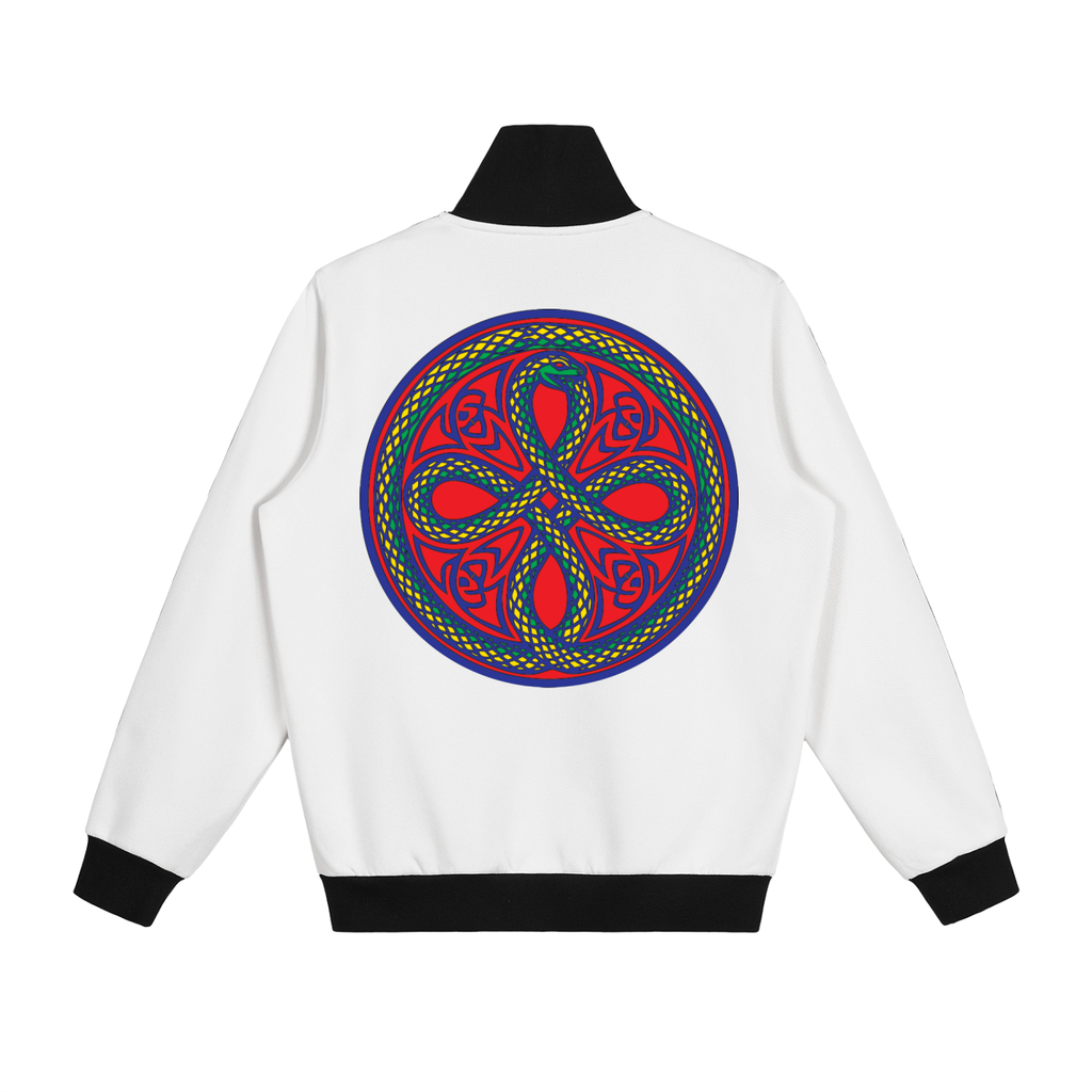 Ouroboros Red Contrast Side Stripe Fleece Track Jacket