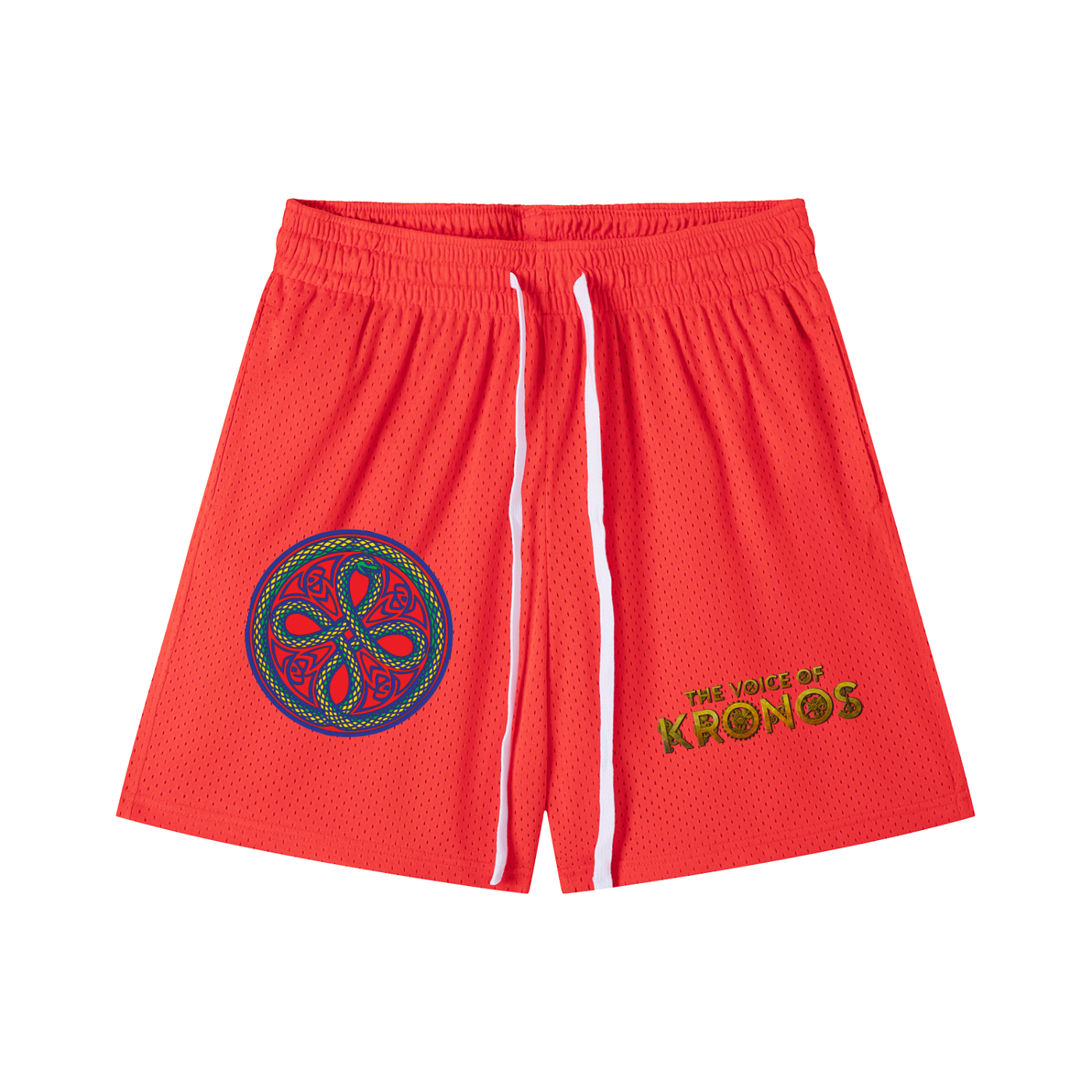 Ouroboros Red Mesh Drawstring Shorts