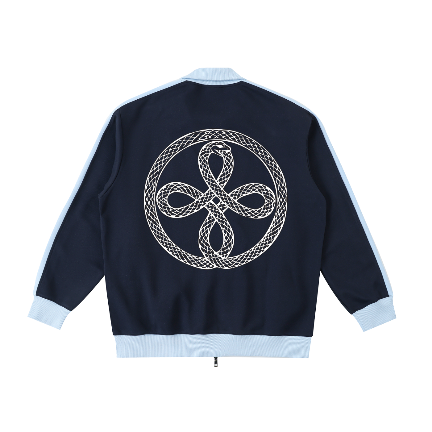 Contrast Trim Stand Collar Jacket