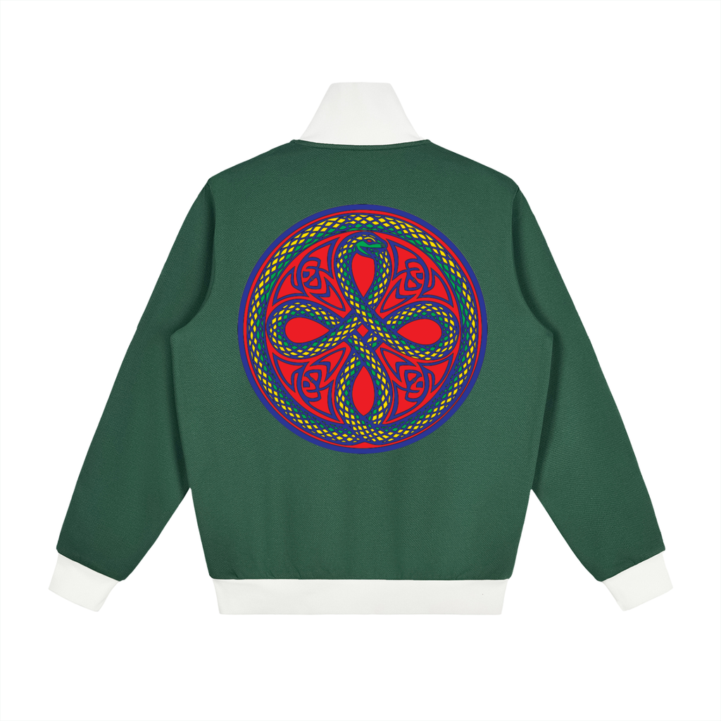Ouroboros Red Contrast Side Stripe Fleece Track Jacket