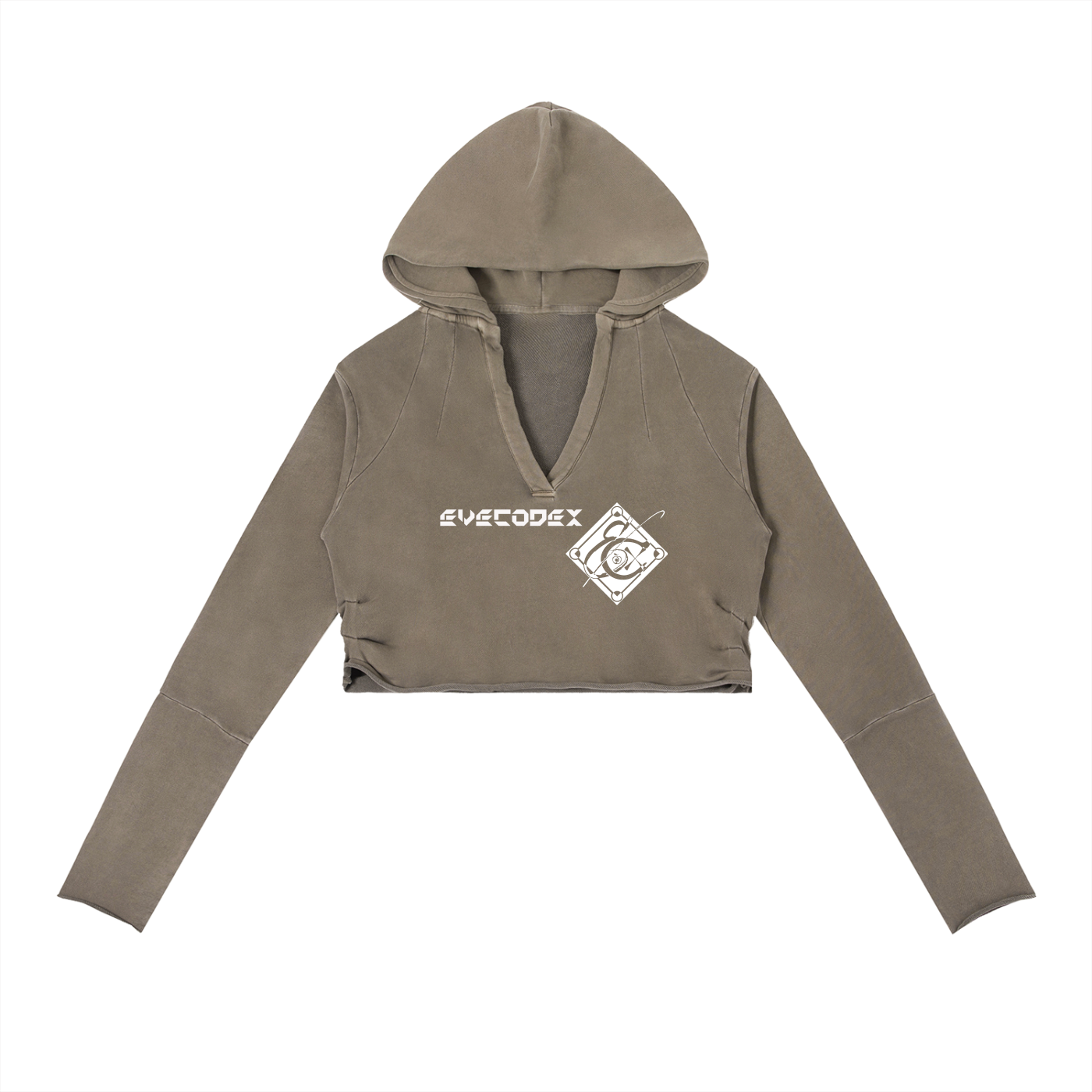 Vintage Washed Raw Edge Hoodie