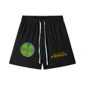 Ouroboros Green Mesh Drawstring Shorts