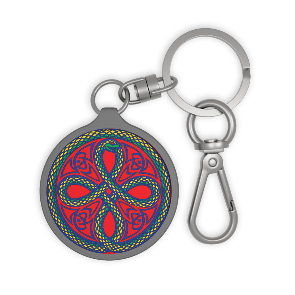 VoK Ouroboros Keyring Tag — Red & Green Infinity Design