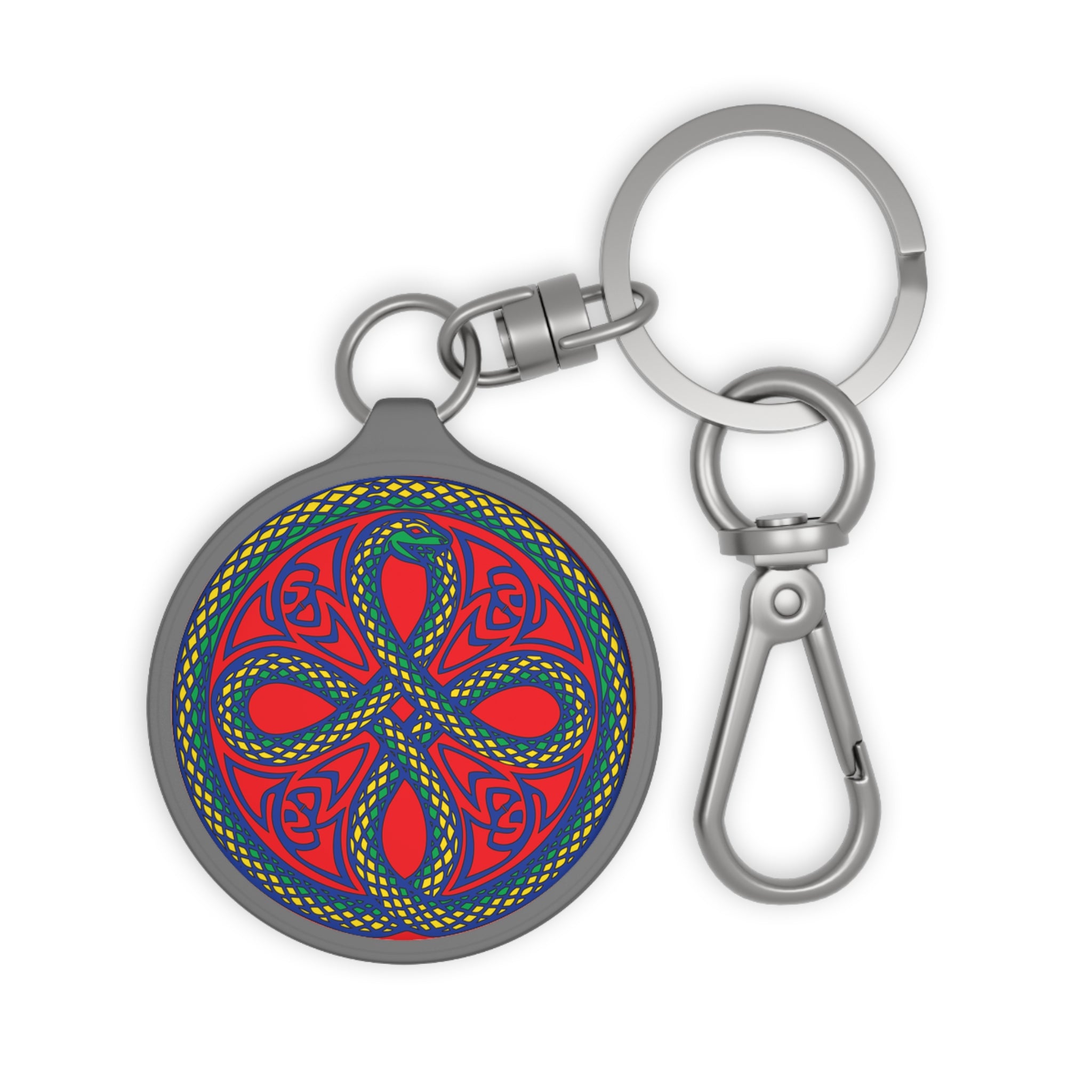 VoK Ouroboros Keyring Tag — Red & Green Infinity Design