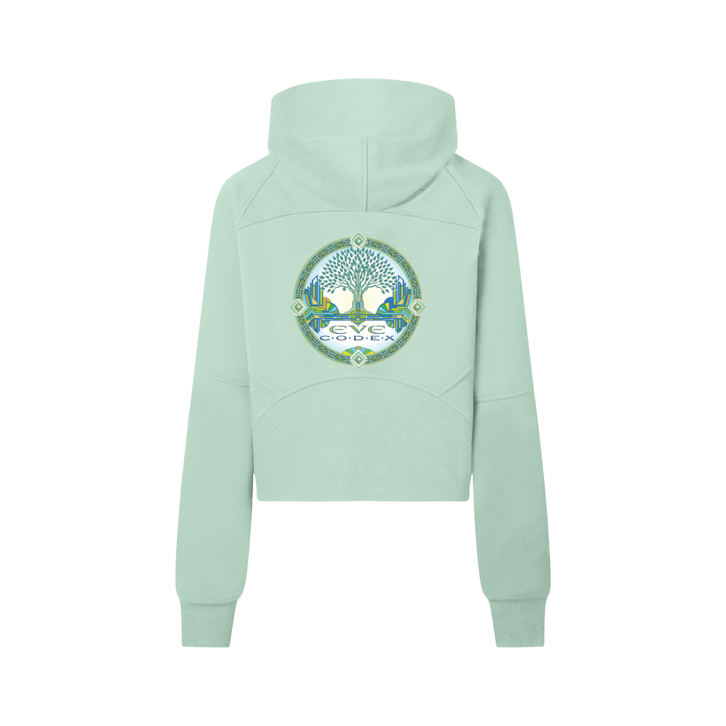 EveCodex Deco Cropped Half-Zip Hoodie