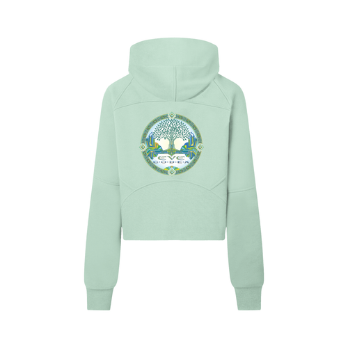 EveCodex Deco Cropped Half-Zip Hoodie