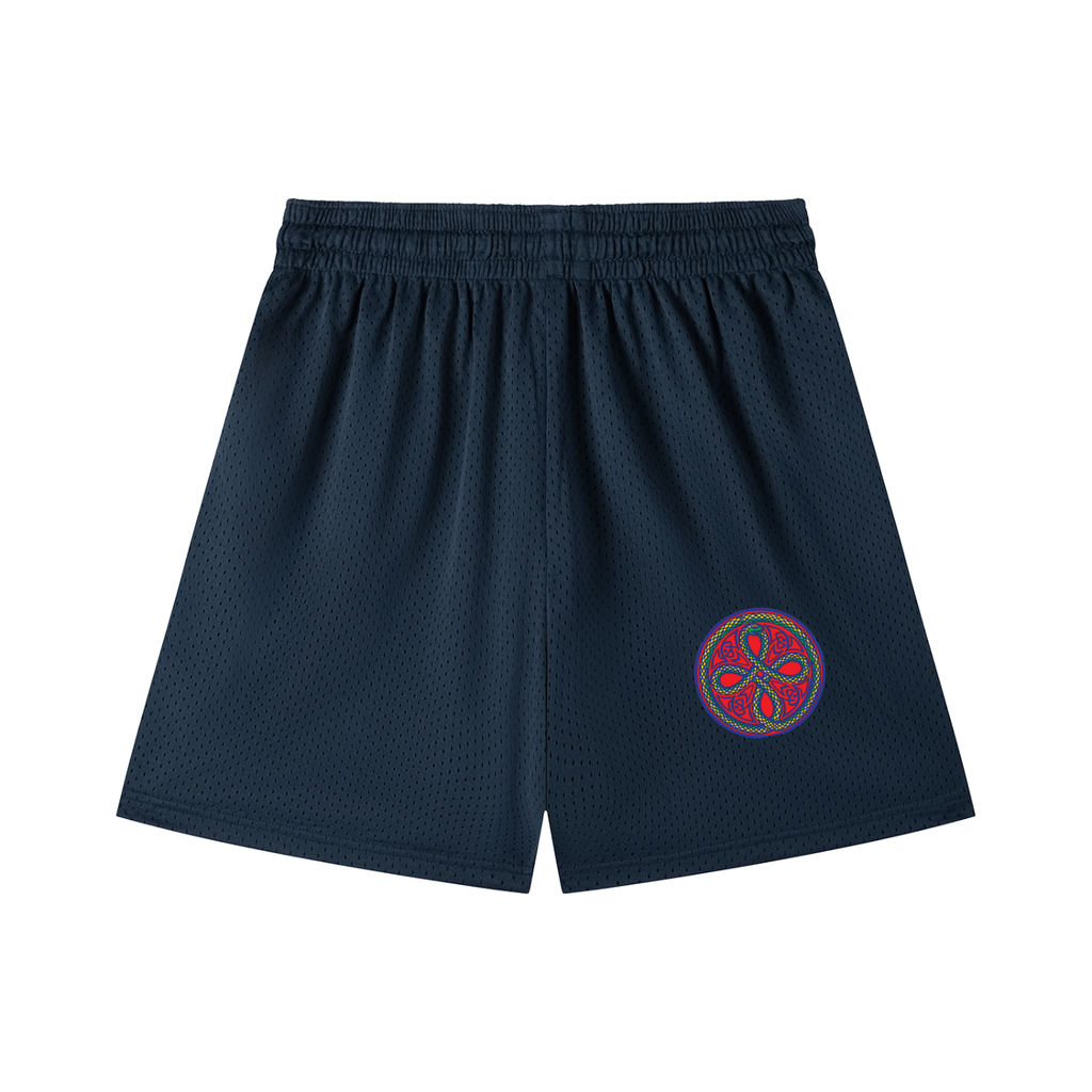 Ouroboros Red Mesh Drawstring Shorts