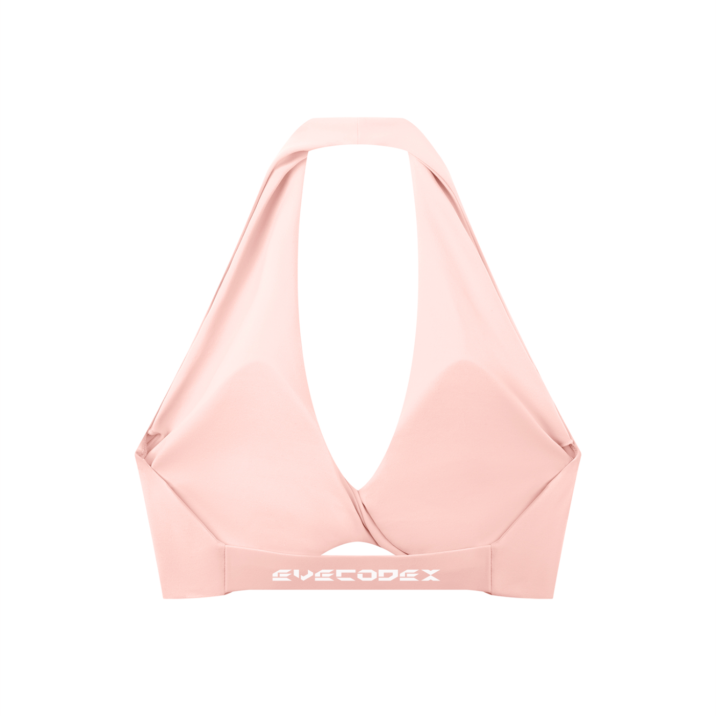 EveCodex Women's Pleated Halter Sports Bra