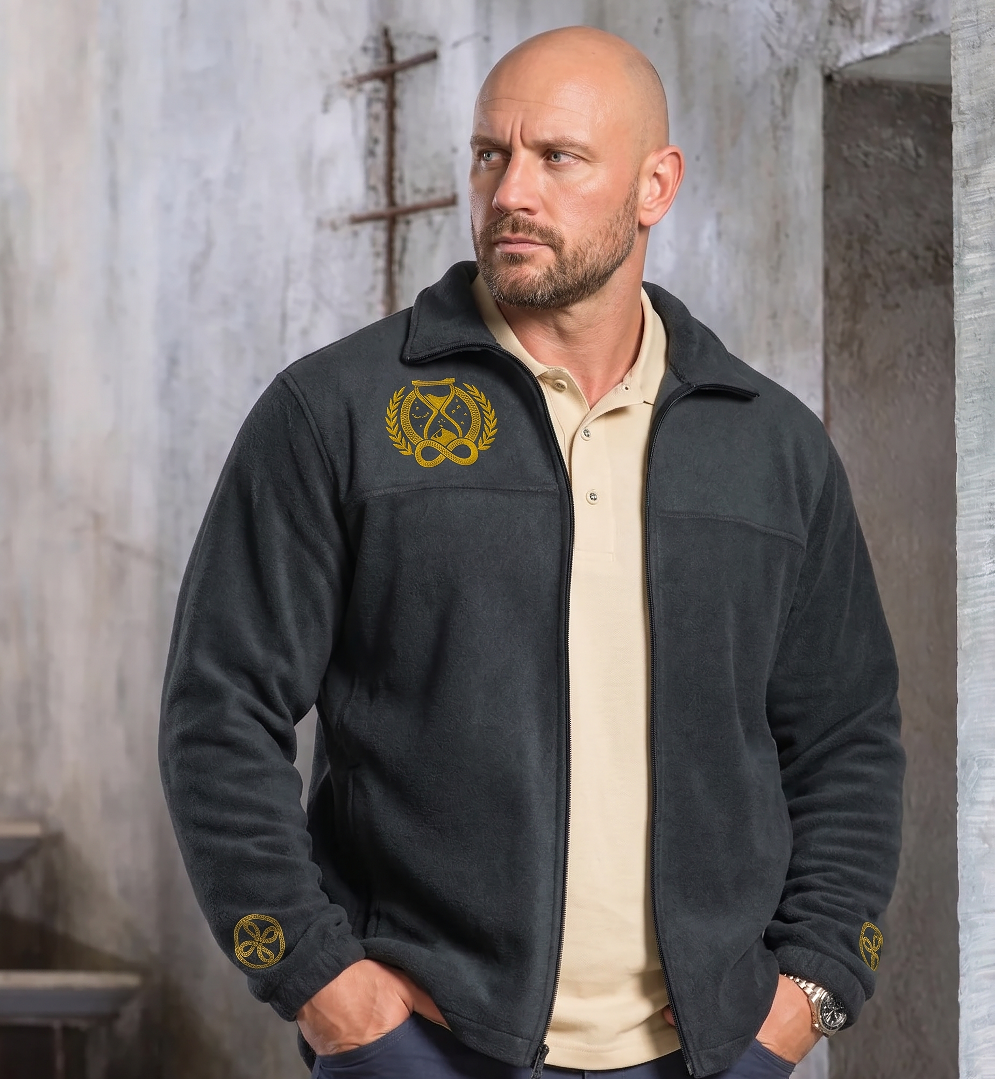 VoK Logos Unisex Columbia fleece jacket