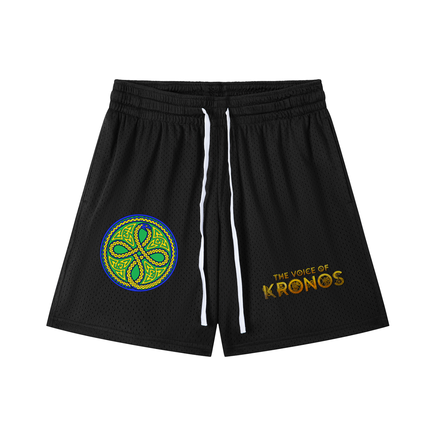 Ouroboros Green Mesh Drawstring Shorts