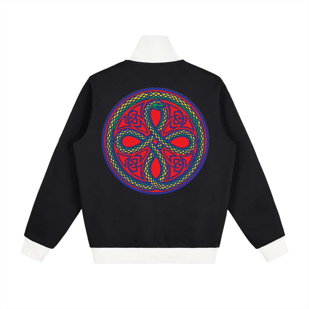 Ouroboros Red Contrast Side Stripe Fleece Track Jacket