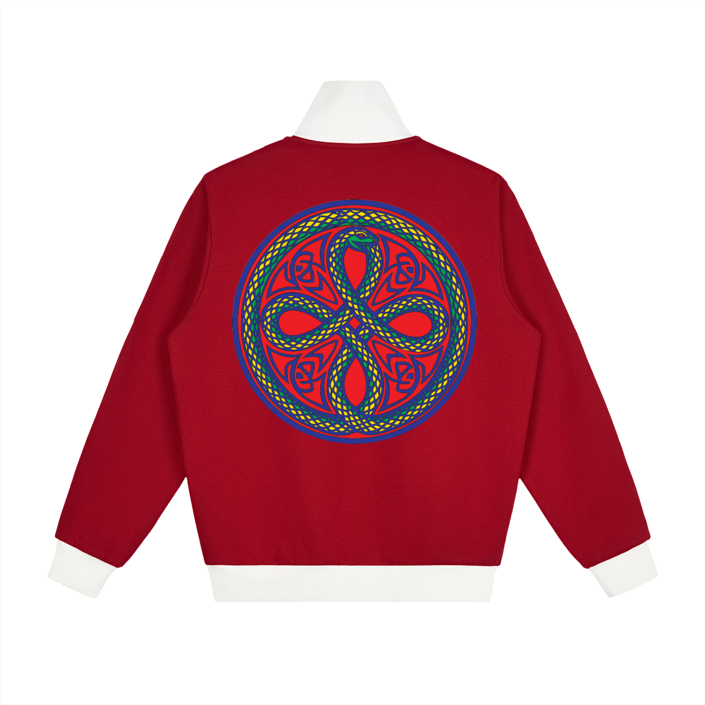 Ouroboros Red Contrast Side Stripe Fleece Track Jacket