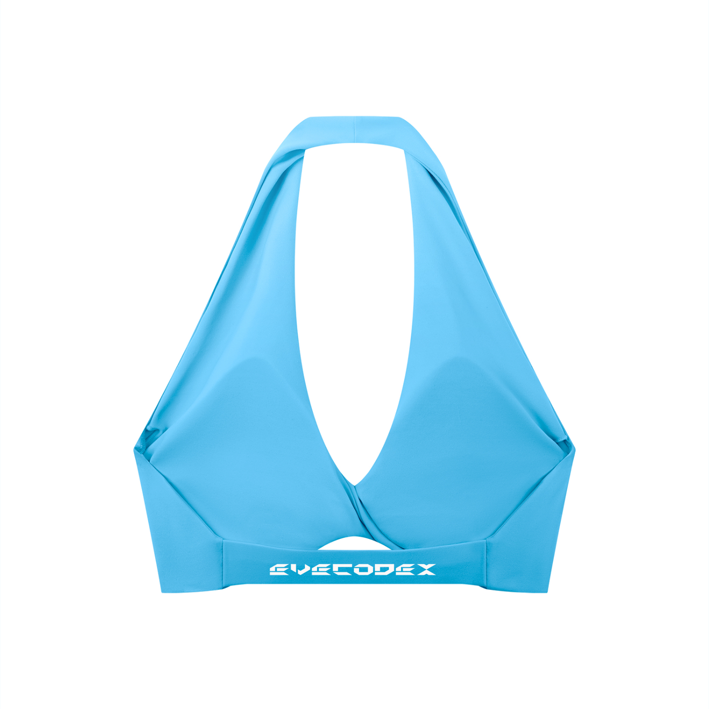 EveCodex Women's Pleated Halter Sports Bra