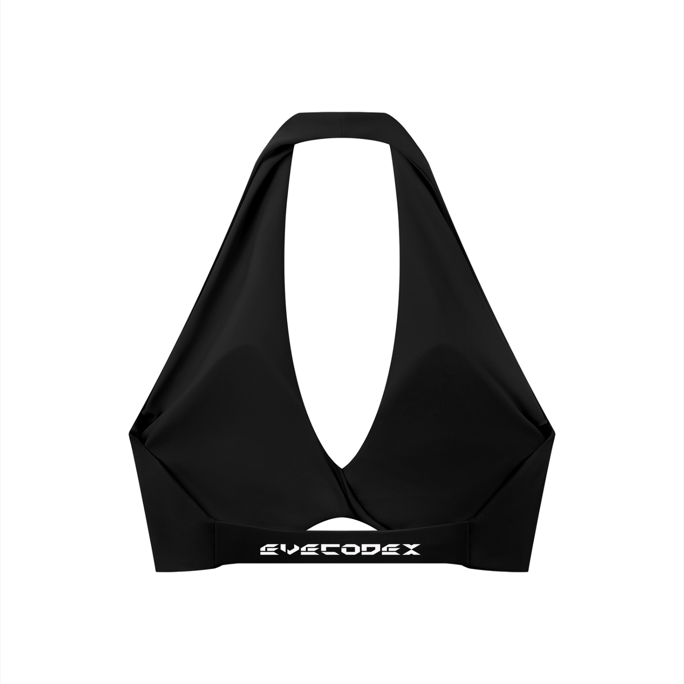 EveCodex Women's Pleated Halter Sports Bra