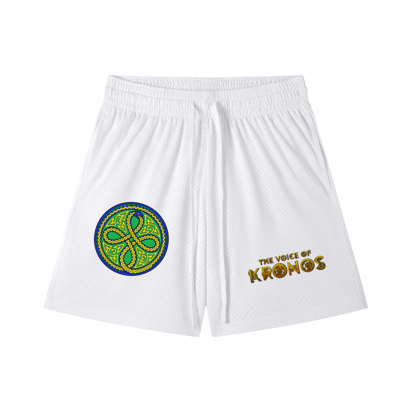 Ouroboros Green Mesh Drawstring Shorts