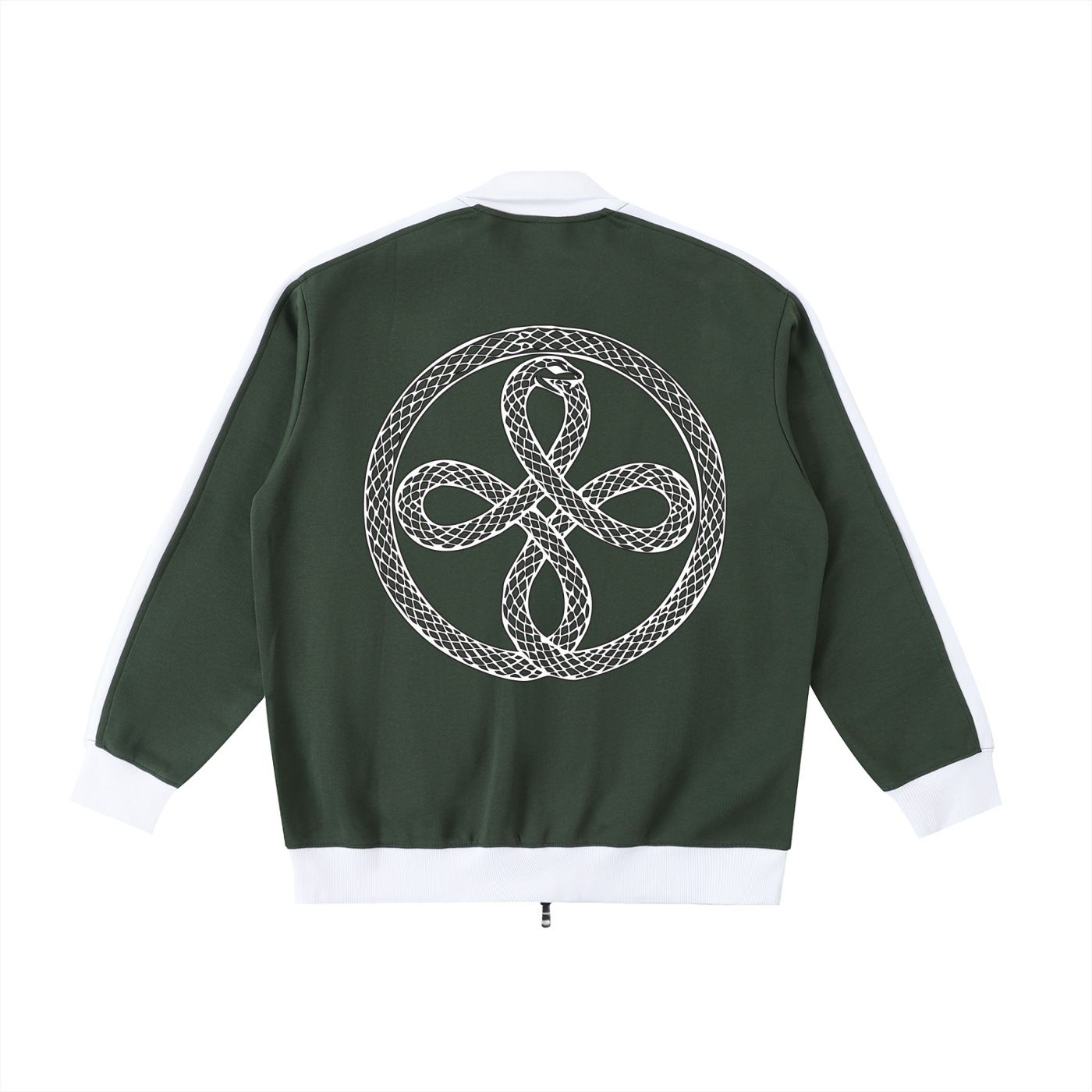 Contrast Trim Stand Collar Jacket