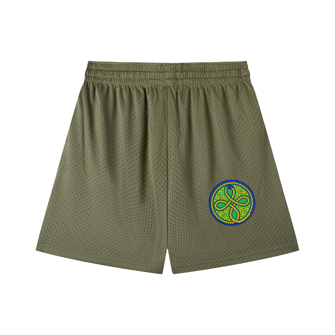 Ouroboros Green Mesh Drawstring Shorts