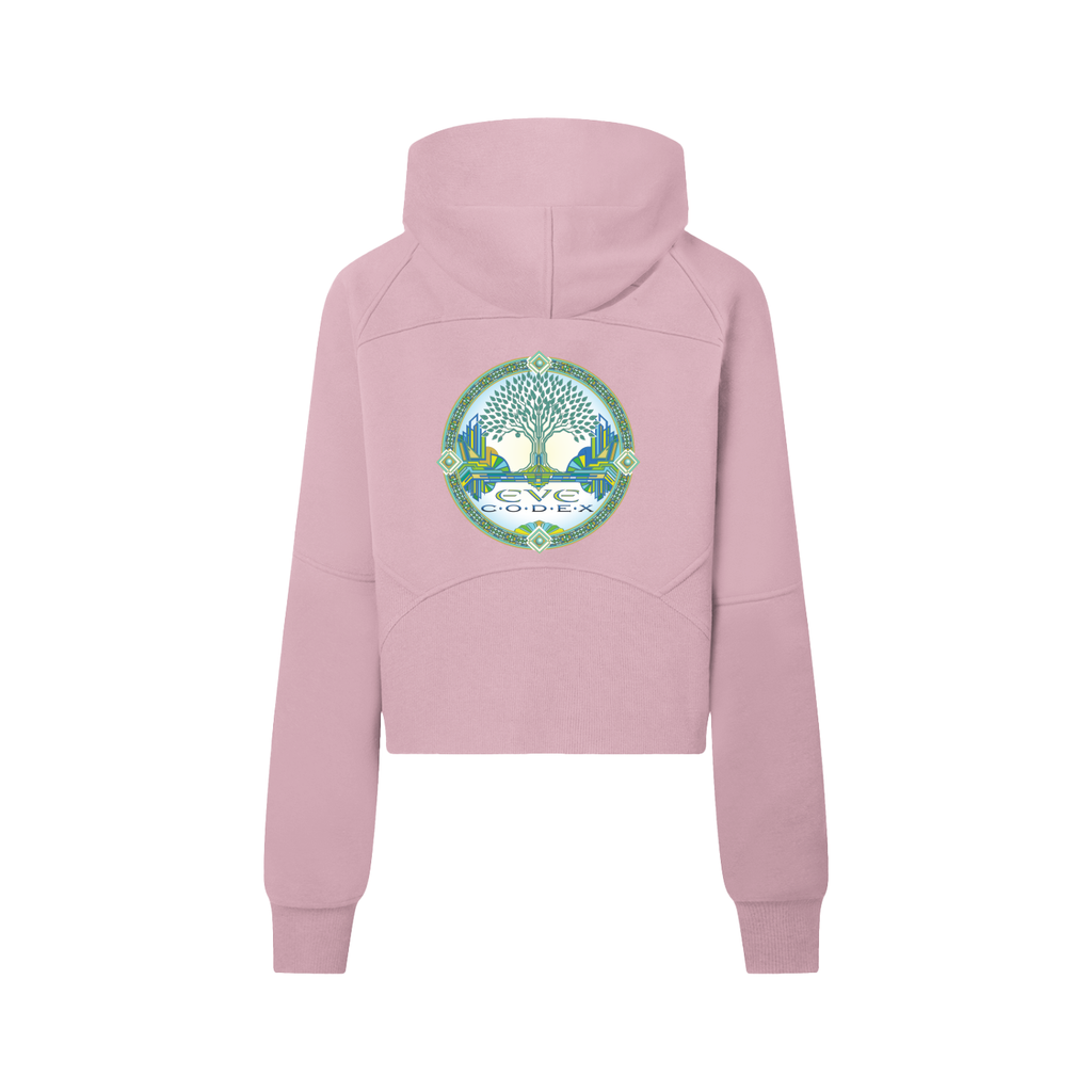 EveCodex Deco Cropped Half-Zip Hoodie