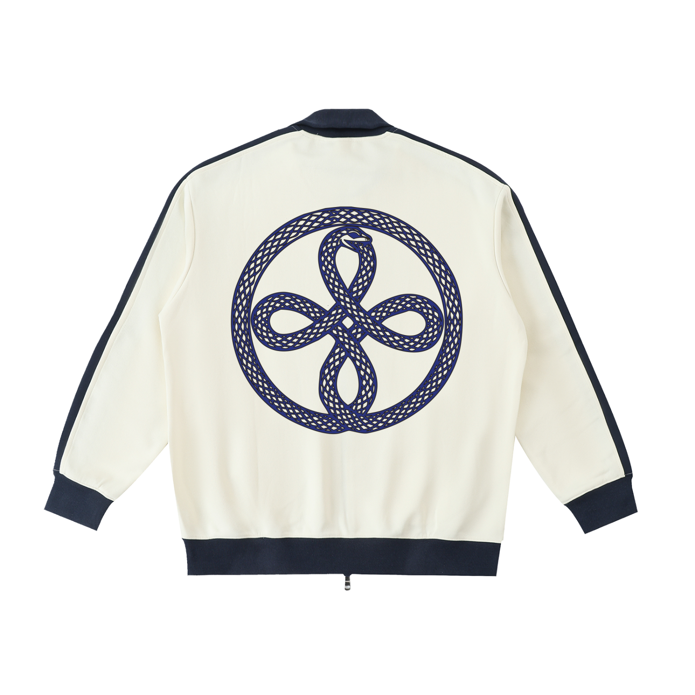 Contrast Trim Stand Collar Jacket