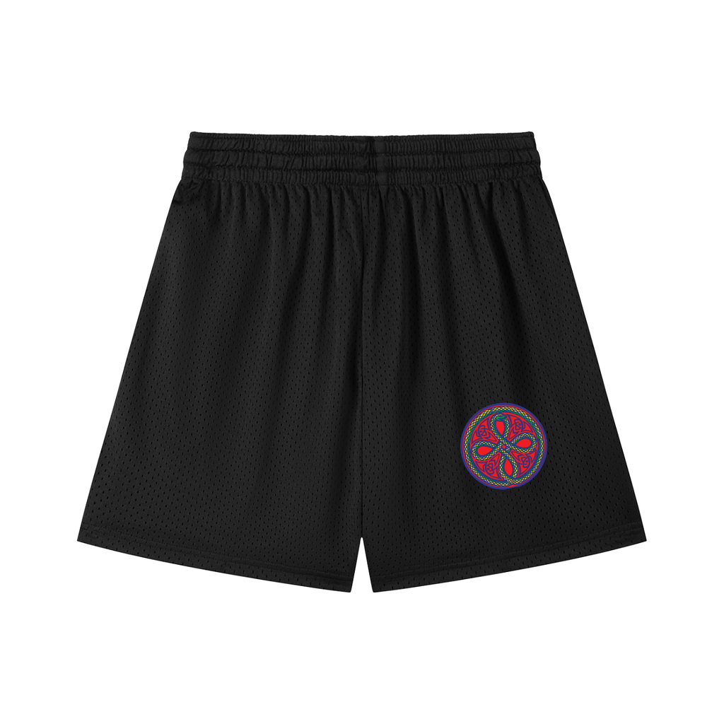 Ouroboros Red Mesh Drawstring Shorts