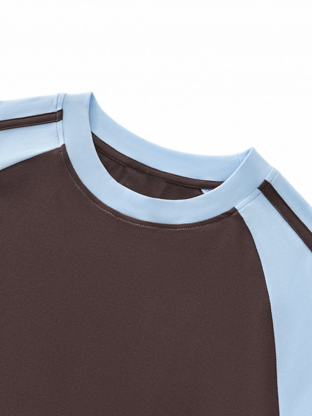 EveCodex Deco Contrast Stripes Bodycon Raglan  Sleeve T-Shirt