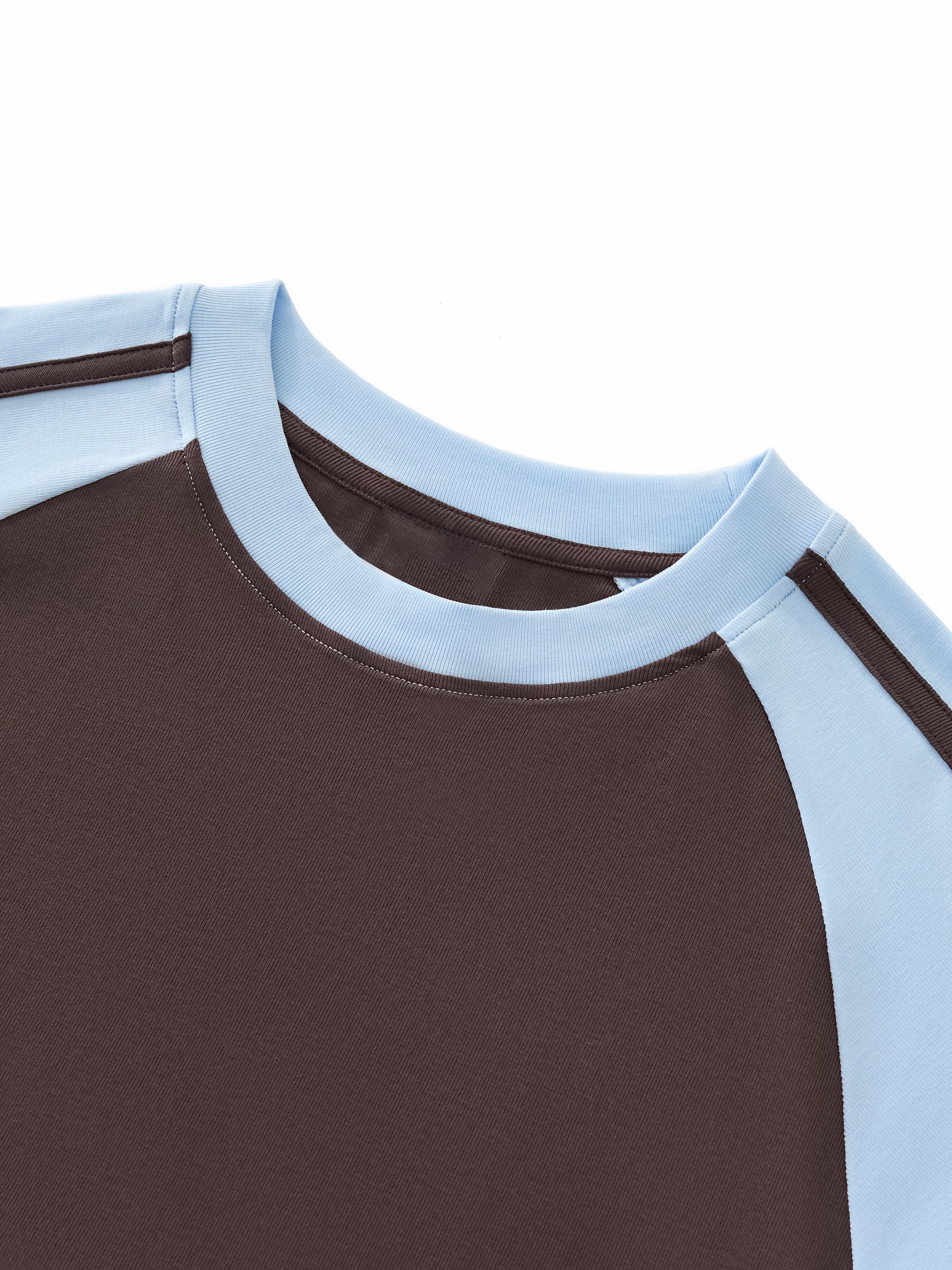 EveCodex Deco Contrast Stripes Bodycon Raglan  Sleeve T-Shirt